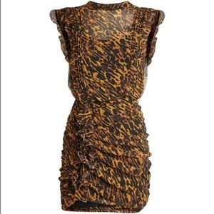 All Saints leopard print mini dress. NWT. SZ 6